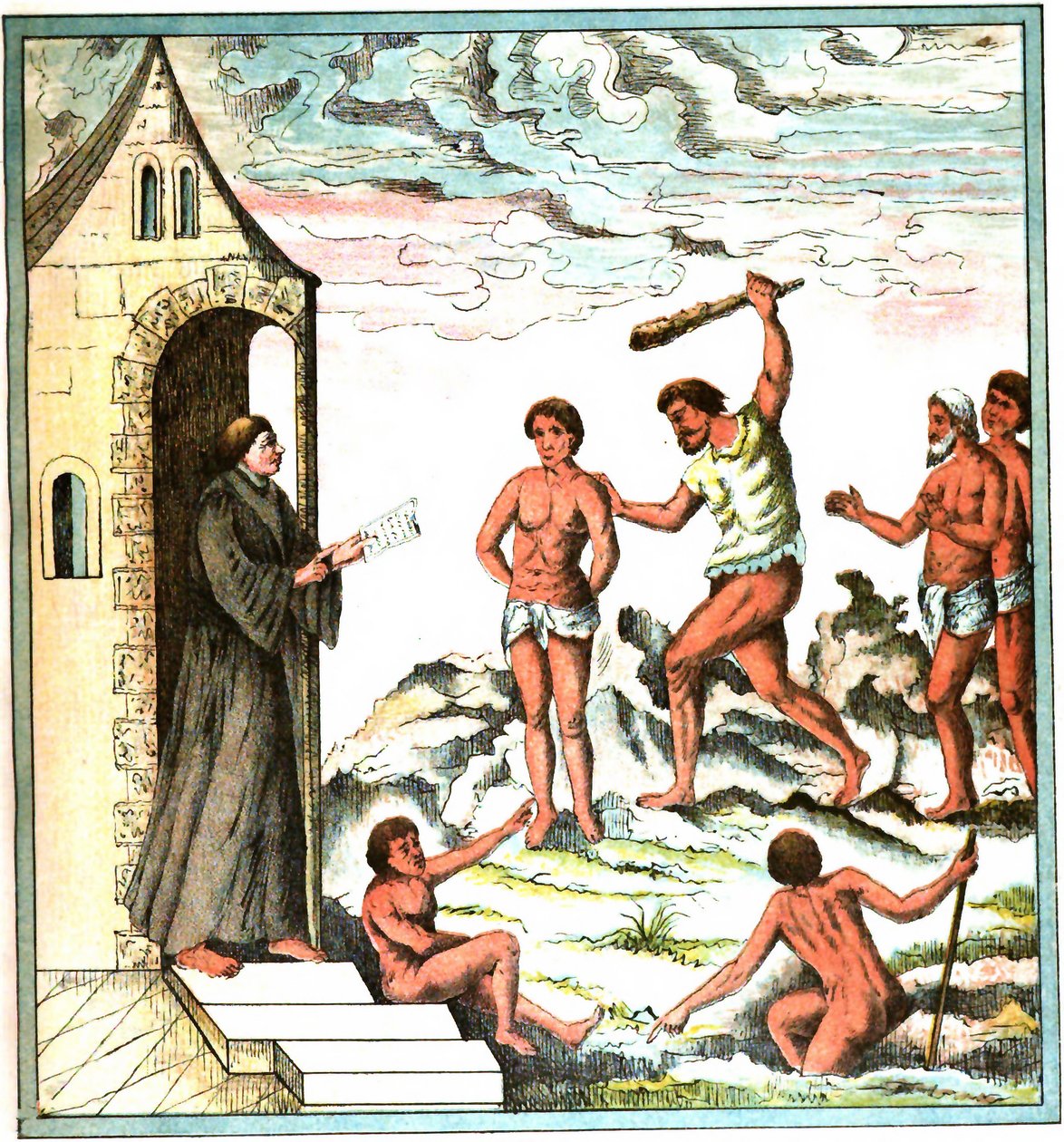 Champlain West Indies Plate LXI - Story of the Indians by Samuel de Champlain