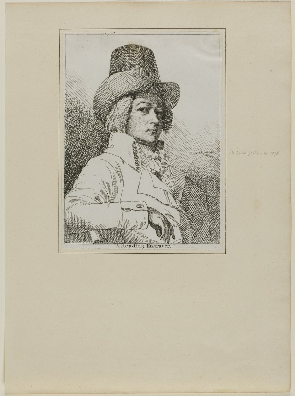 Portrait of B. Reading, Engraver by Samuel de Wilde