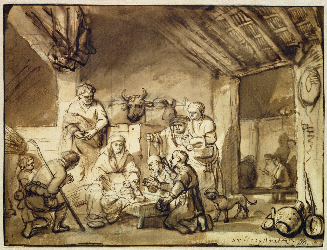 The Adoration of the Shepherds by Samuel van Hoogstraten