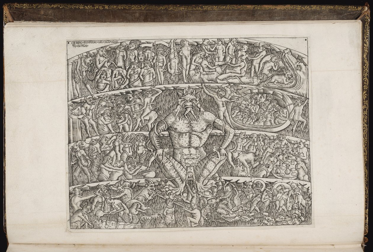 Illustration for Dante's Inferno by Sandro Botticelli
