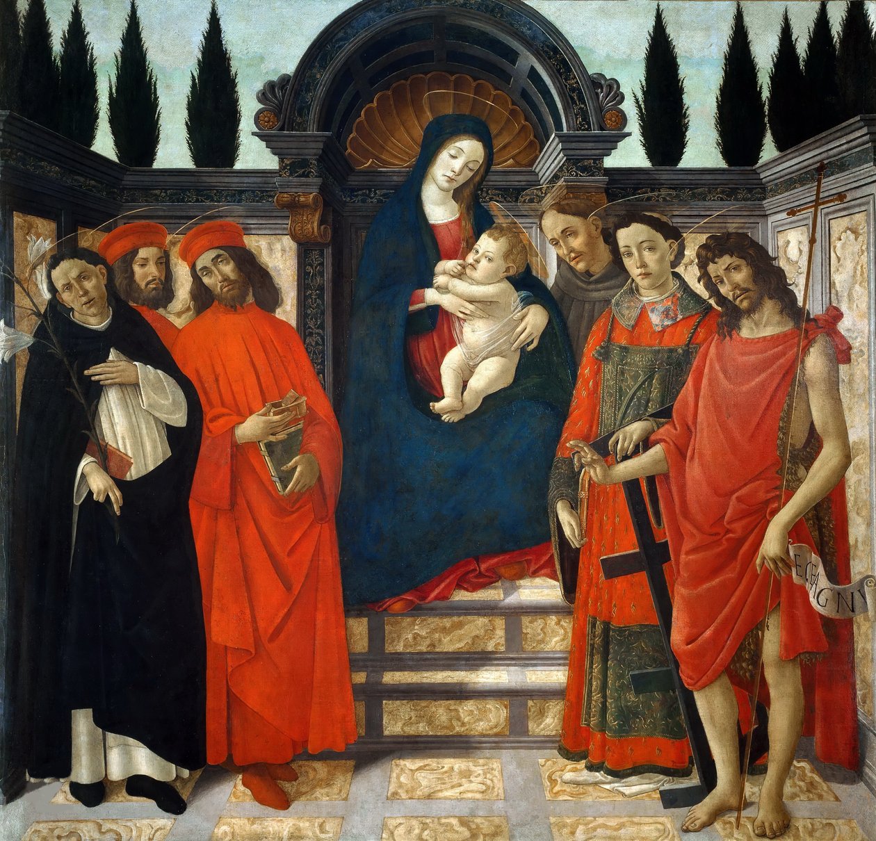 Madonna and Child with Saints Pala del Trebbio by Sandro Botticelli