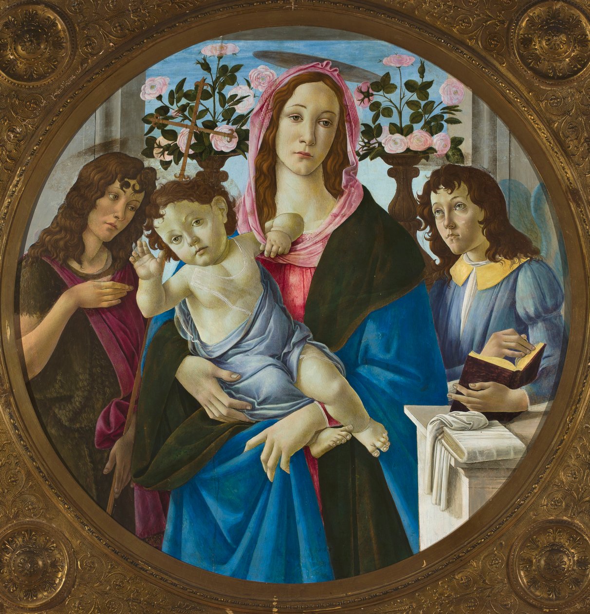 Madonna with Child, St. John the Baptist, and Angel by Sandro Botticelli