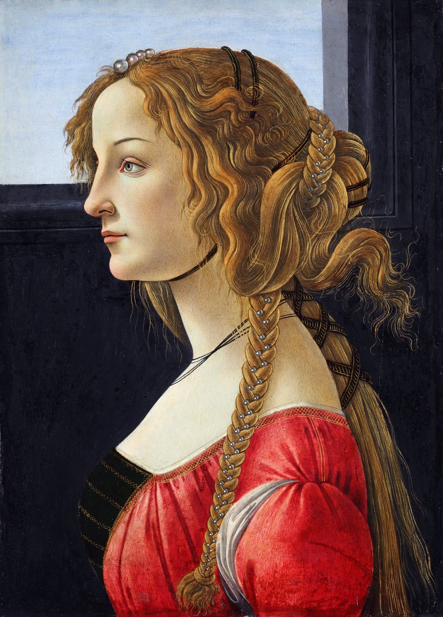 Profile Portrait of a Young Woman by Sandro Botticelli