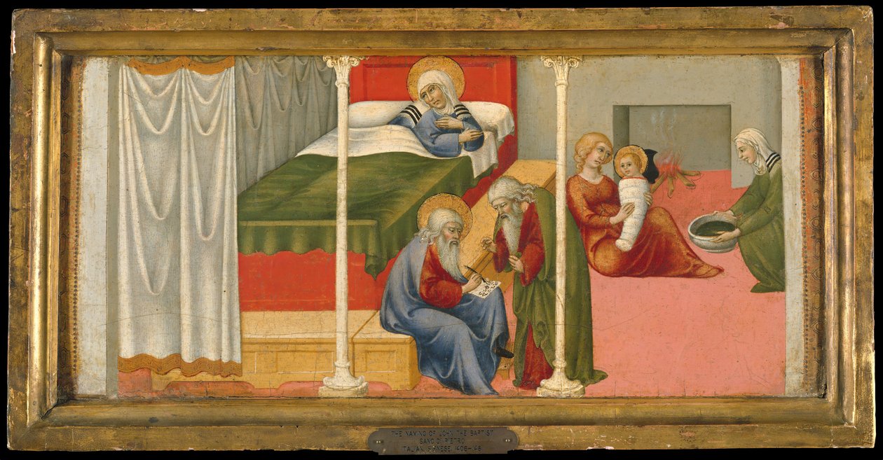 The Birth and Naming of Saint John the Baptist, 1450-60 by Sano di Pietro