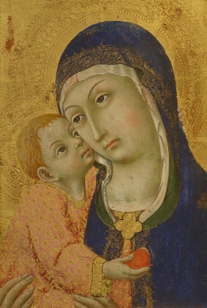 Madonna with Child by Sano di also Ansano di Pietro di Mencio Pietro