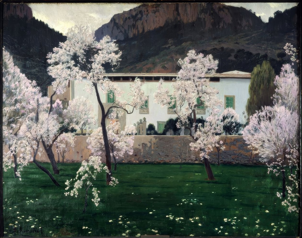 Blooming Almond Trees by Santiago Rusiñol