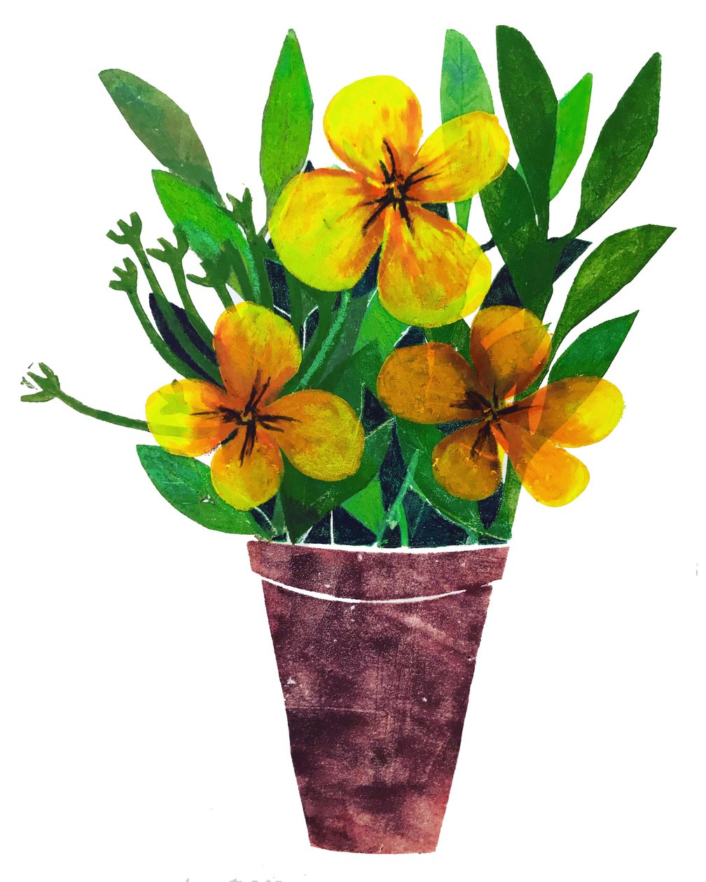 Yellow plant pot by Sarah Thompson-Engels