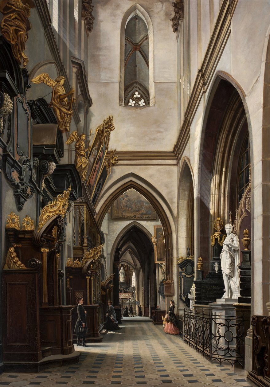 View of the Aisle in the Wawel Cathedral by Saturnin Swierzynski