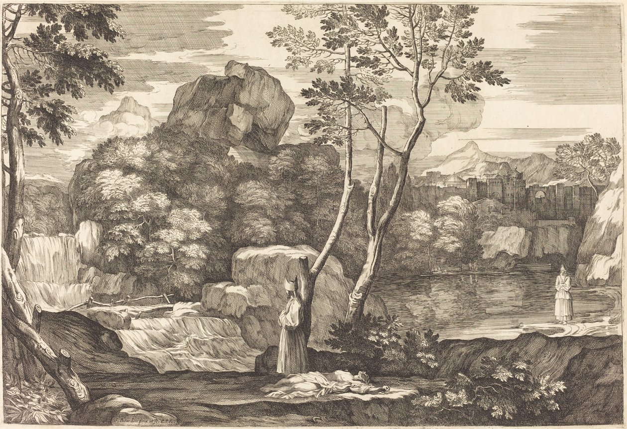 The Levite and the Priest Pass the Man Without Helping Him by Sébastien Bourdon
