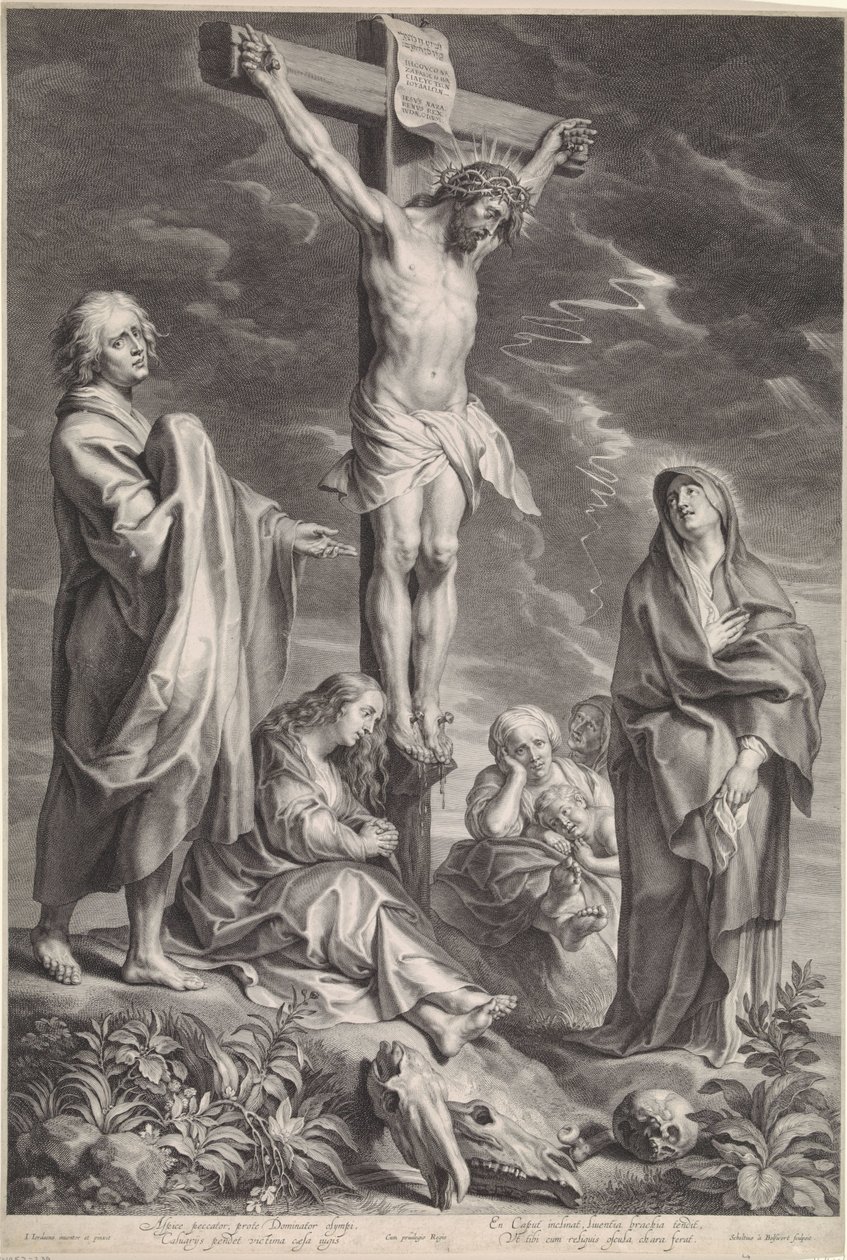 Christ on the Cross, with Mary and John by Schelte Adamsz. Bolswert