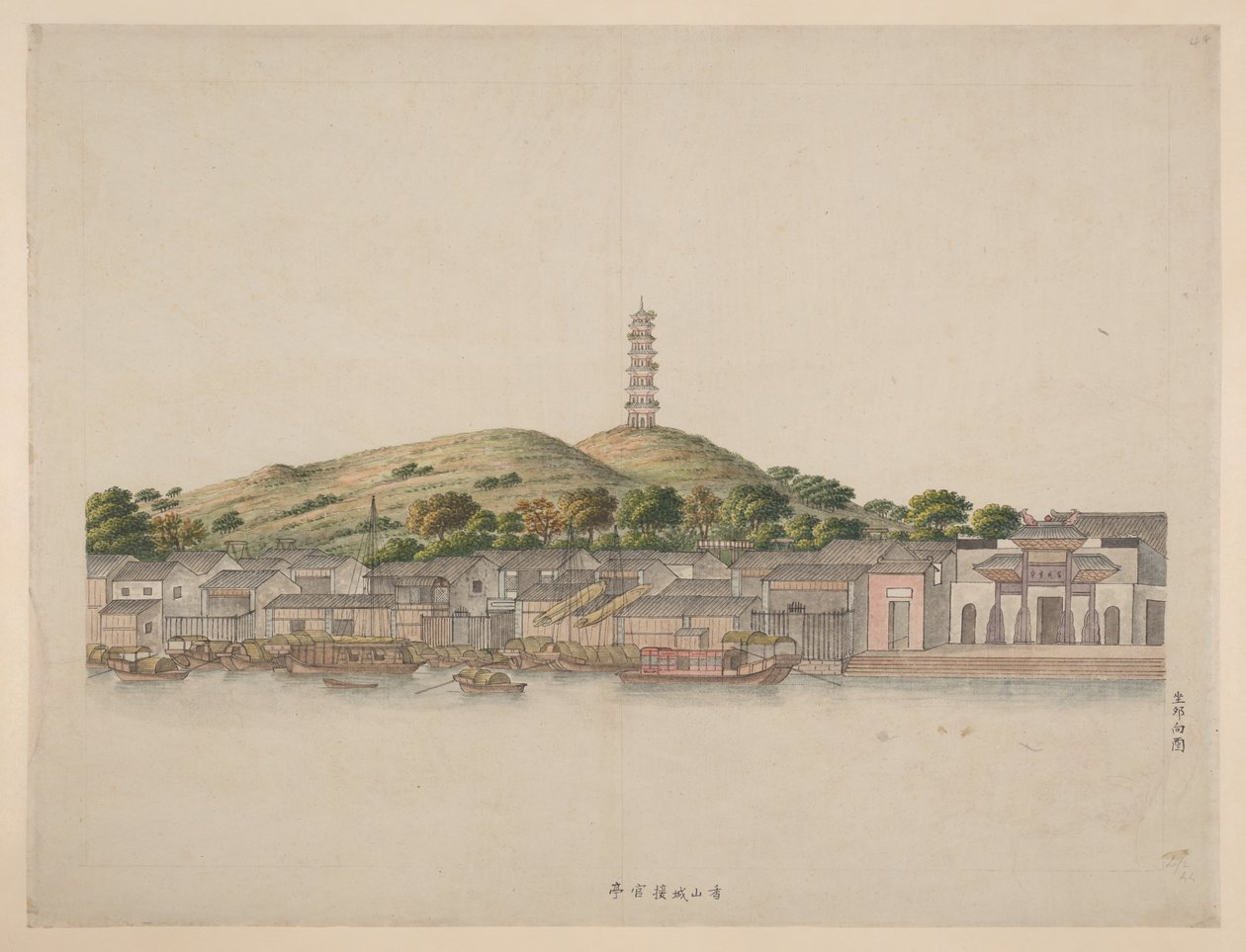 A Series of water-colour sketches of places on the Pearl River Estuary by School Chinese