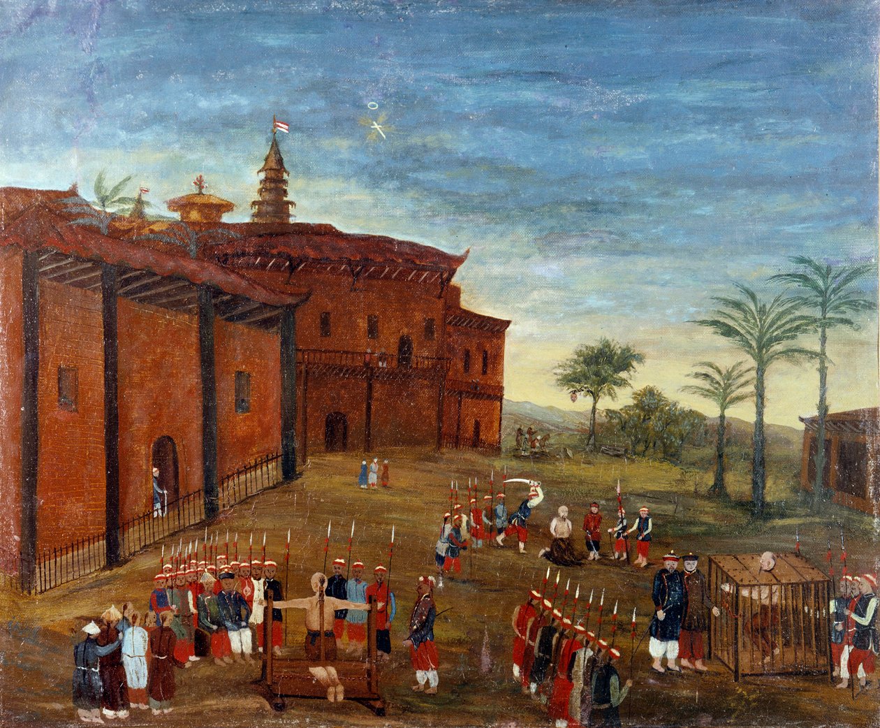 Chinese art: scenes of torture and executions of prisoners by School Chinese