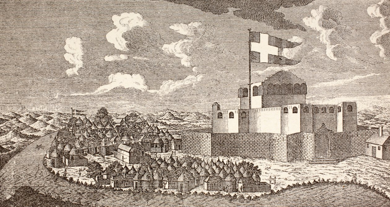 Danish Colonial Fort Fredensborg, Ningo, Ghana as it was in 1760 by School Danish