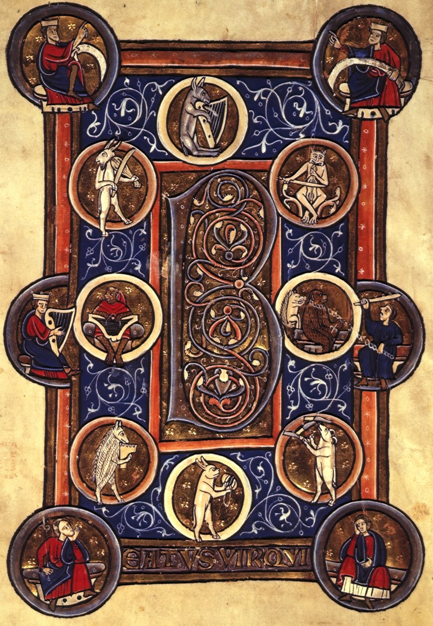 Psalm I with Inhabited Initial 