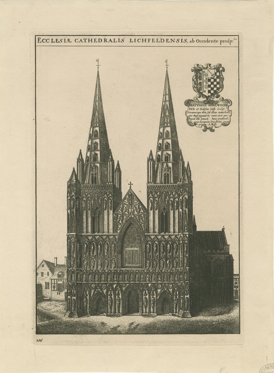 Lichfield Cathedral - West Front by School English