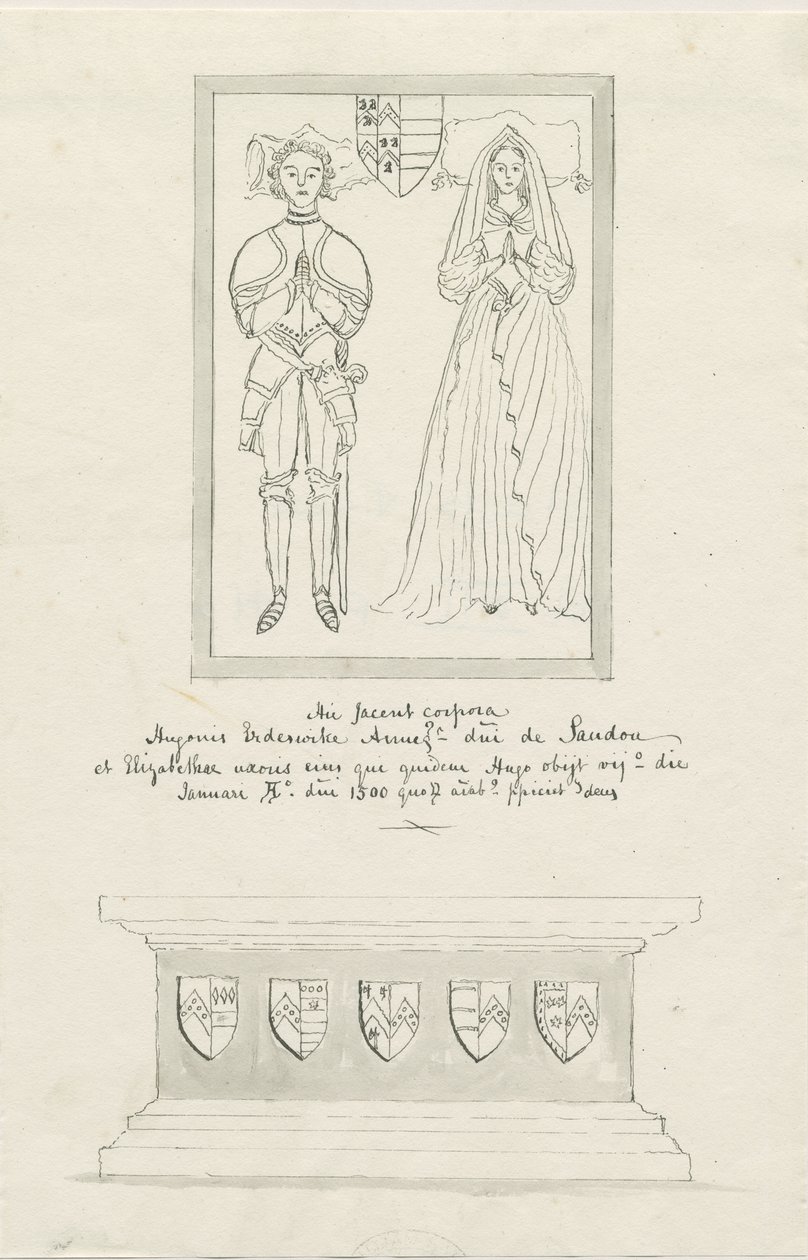Tomb of Hugh Erdeswicke and Elizabeth Harcourt in Sandon Church by School English