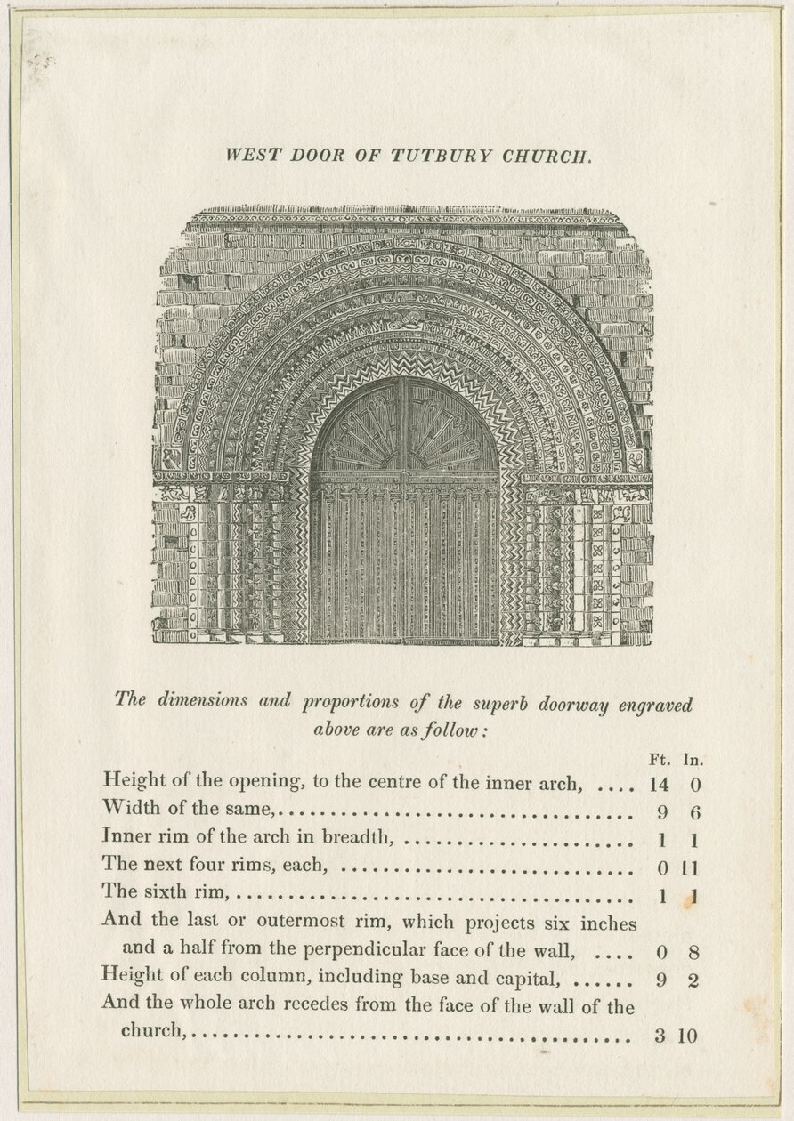 Tutbury Priory Church: West Doorway by School English