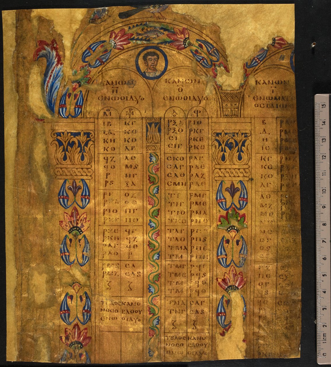 Canon Tables, 6th-7th Century, Add MS 5111, f.11r by School European