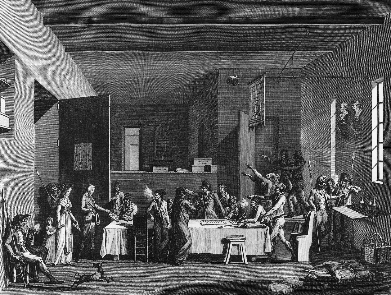 French revolution and anti-revolutionary movement: Interior of a ...