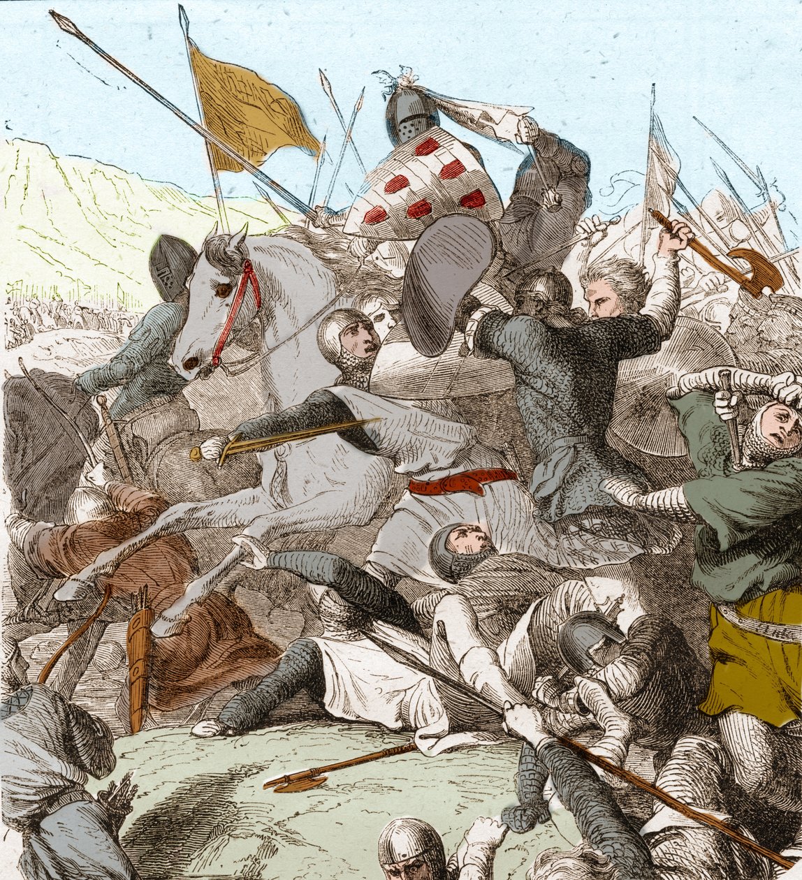 The Battle of Hattin, 4th July 1187 by School French