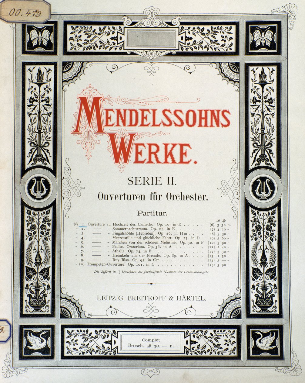 Cover of the score 