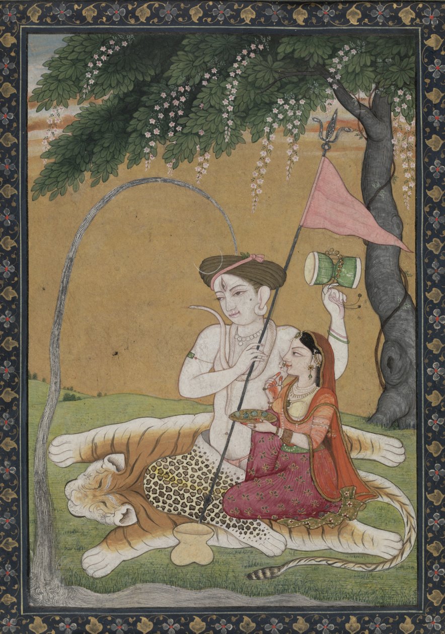 Shiva and Parvati on Tiger Skin