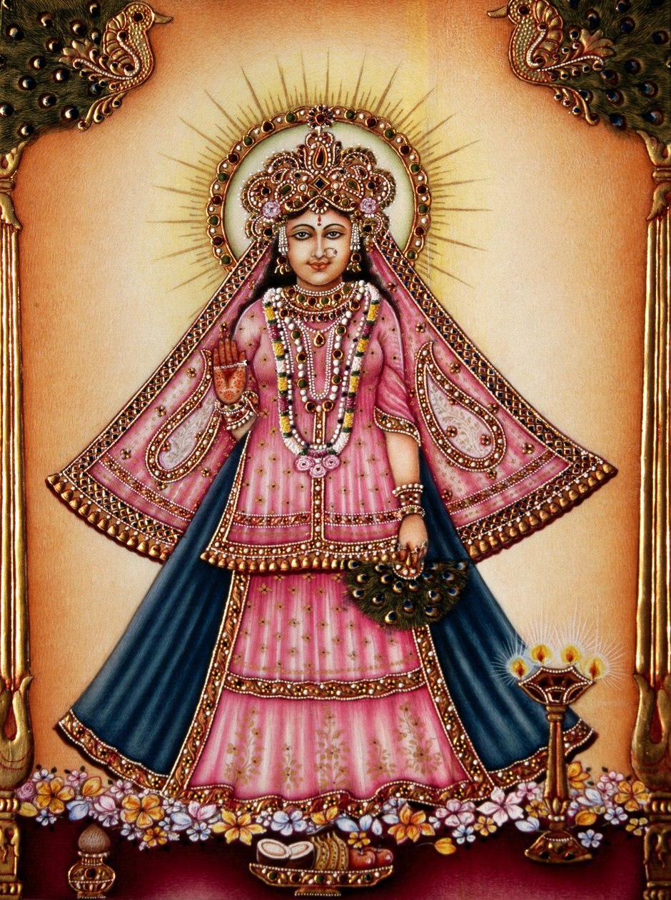 goddess-radha-miniature-painting-by-school-indian