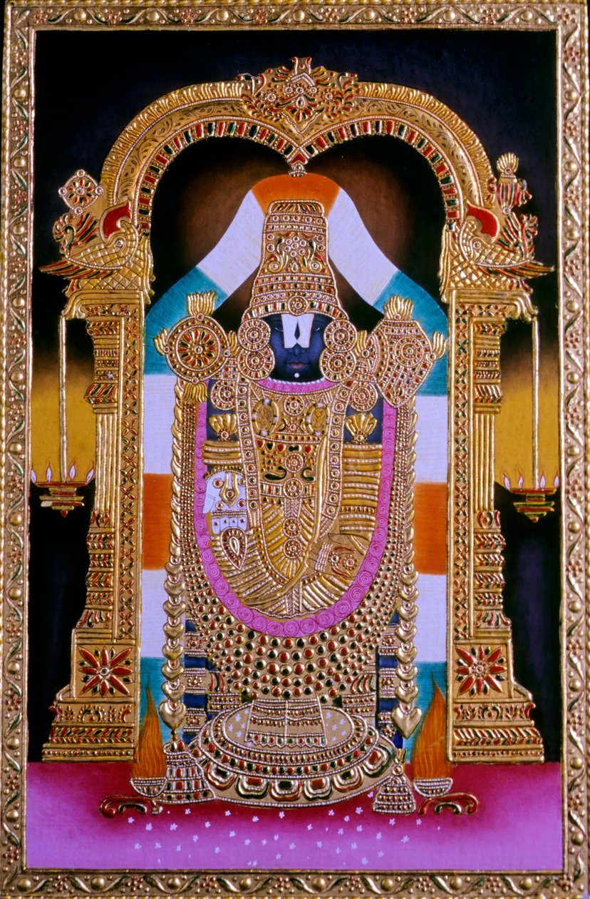 Miniature Painting of Lord Tirupati Balaji by School Indian