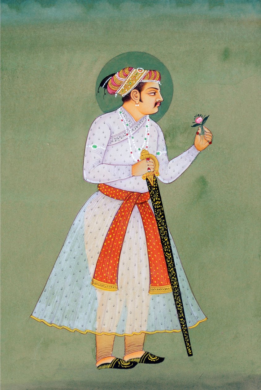 Mughal Emperor Jahangir by School Indian: Fine art print