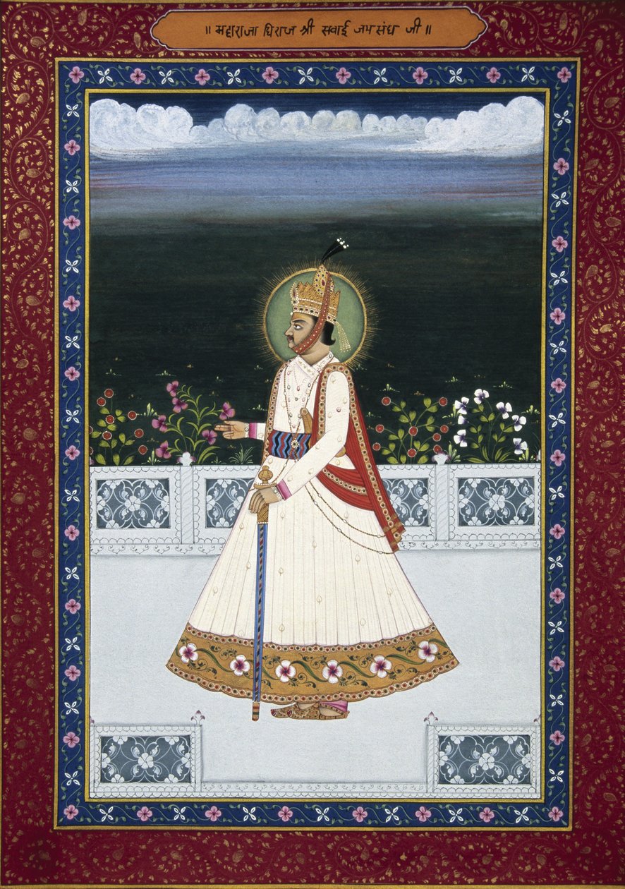 Painting of Sawai Jai Singh, Ex-Ruler, Jaipur, Founder (1700-1743 ...