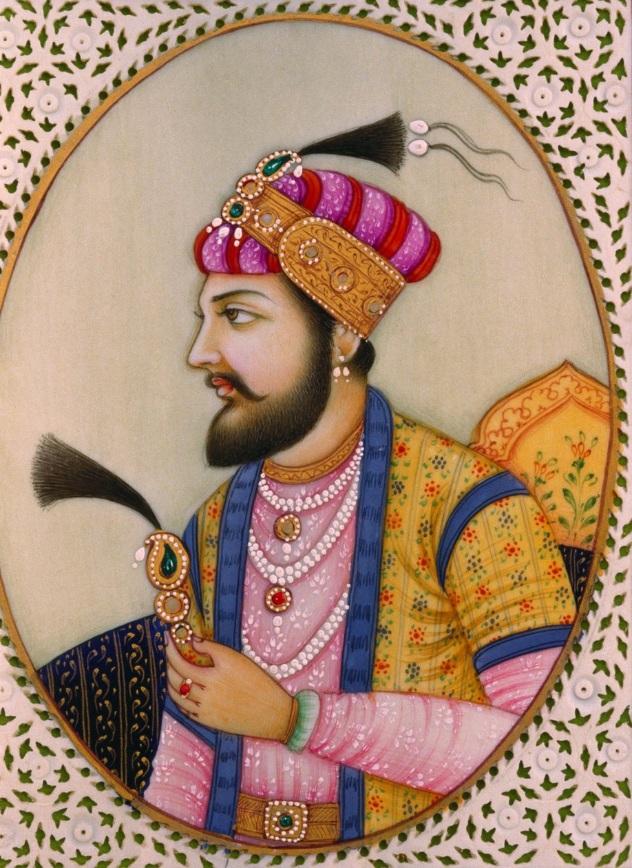 Portrait Of Mughal Emperor Shah Jahan By School Indian