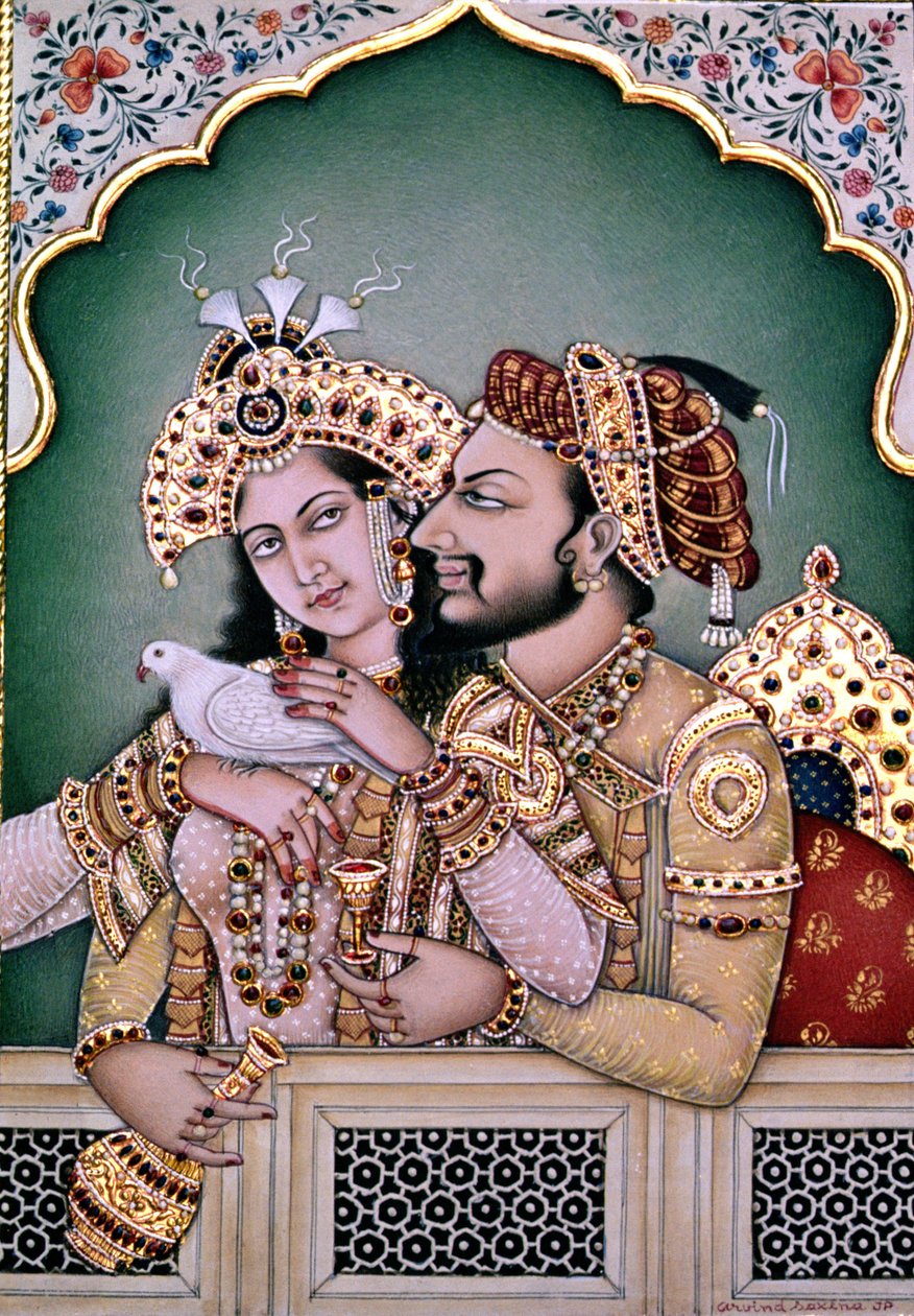 Shah Jahan and his Wife, Mumtaz-i Mahal by School Indian