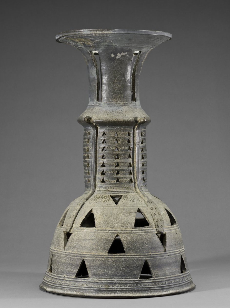 Ceremonial Stand with Snake, Abstract, and Openwork Decoration, Three Kingdoms Period, North Kyongsang Province by School Korean