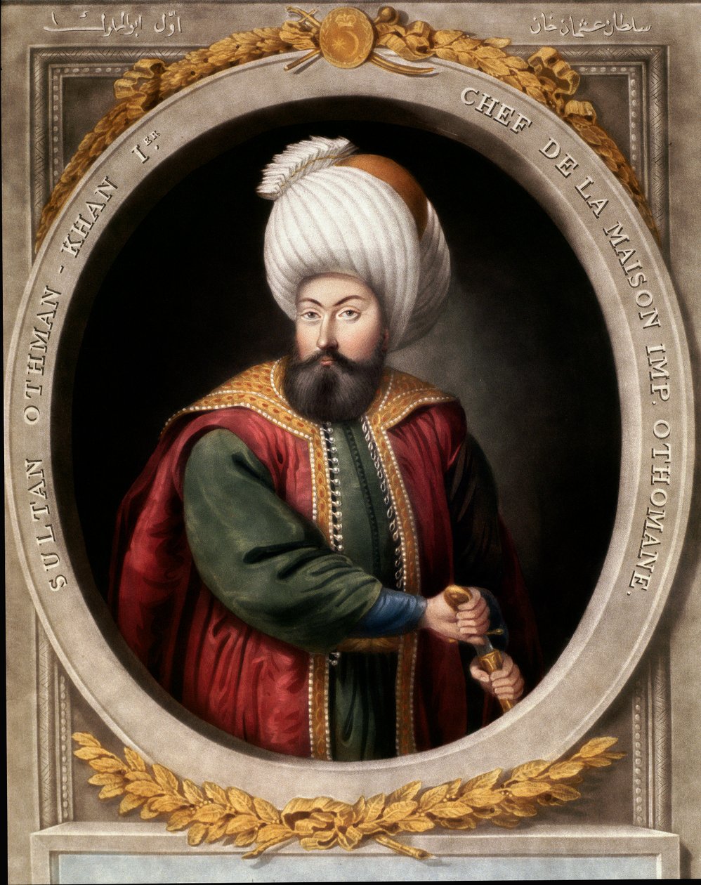 Ottoman Empire: Portrait of the First Ottoman Sultan Osman I (1299-1326) by School Ottoman