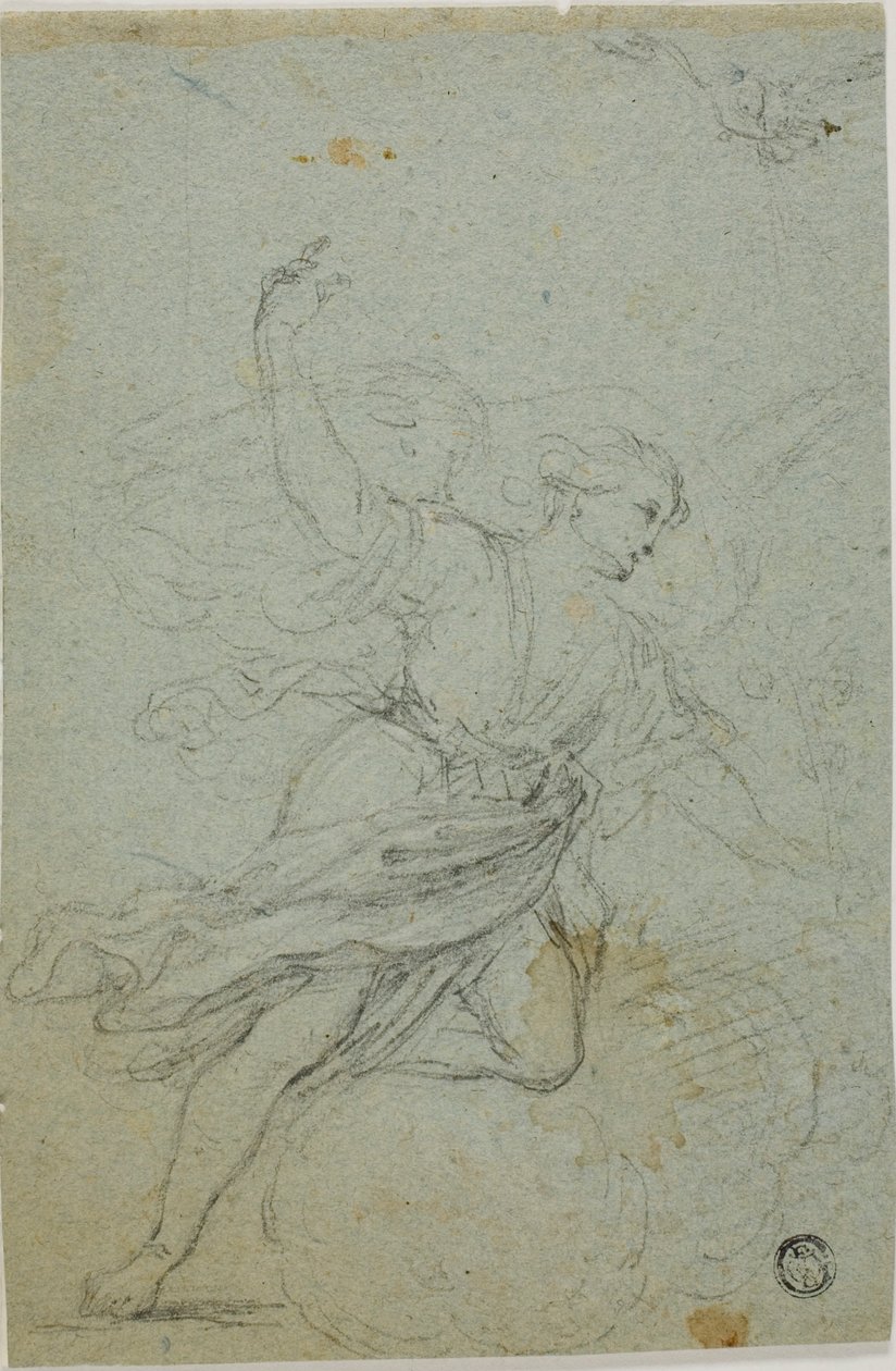 Angel Annunciate (front); Samson and the Lion (back) by School of Guido Reni