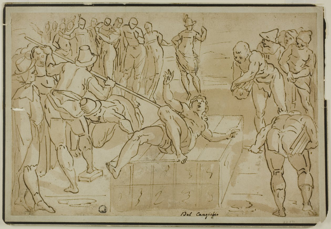 Martyrdom of Saint Lawrence by School of Luca Cambiaso