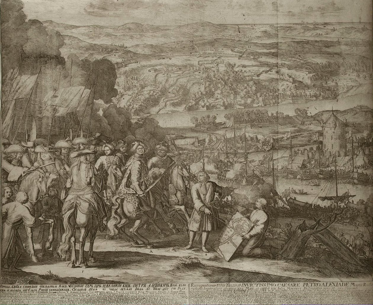 Siege of the Turkish Fortress Azov by Russian Forces in 1696, 1700 by Schoonebeek