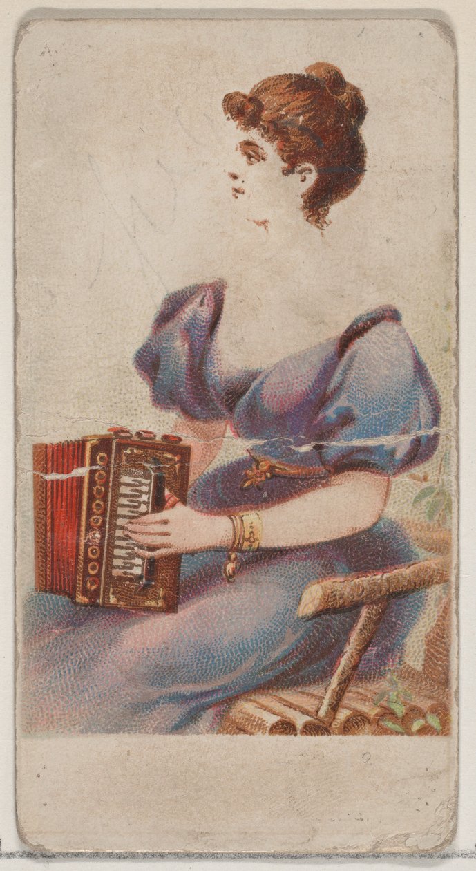 Accordion, from the Musical Instruments series N82 for Duke brand cigarettes by Schumacher and Ettlinger