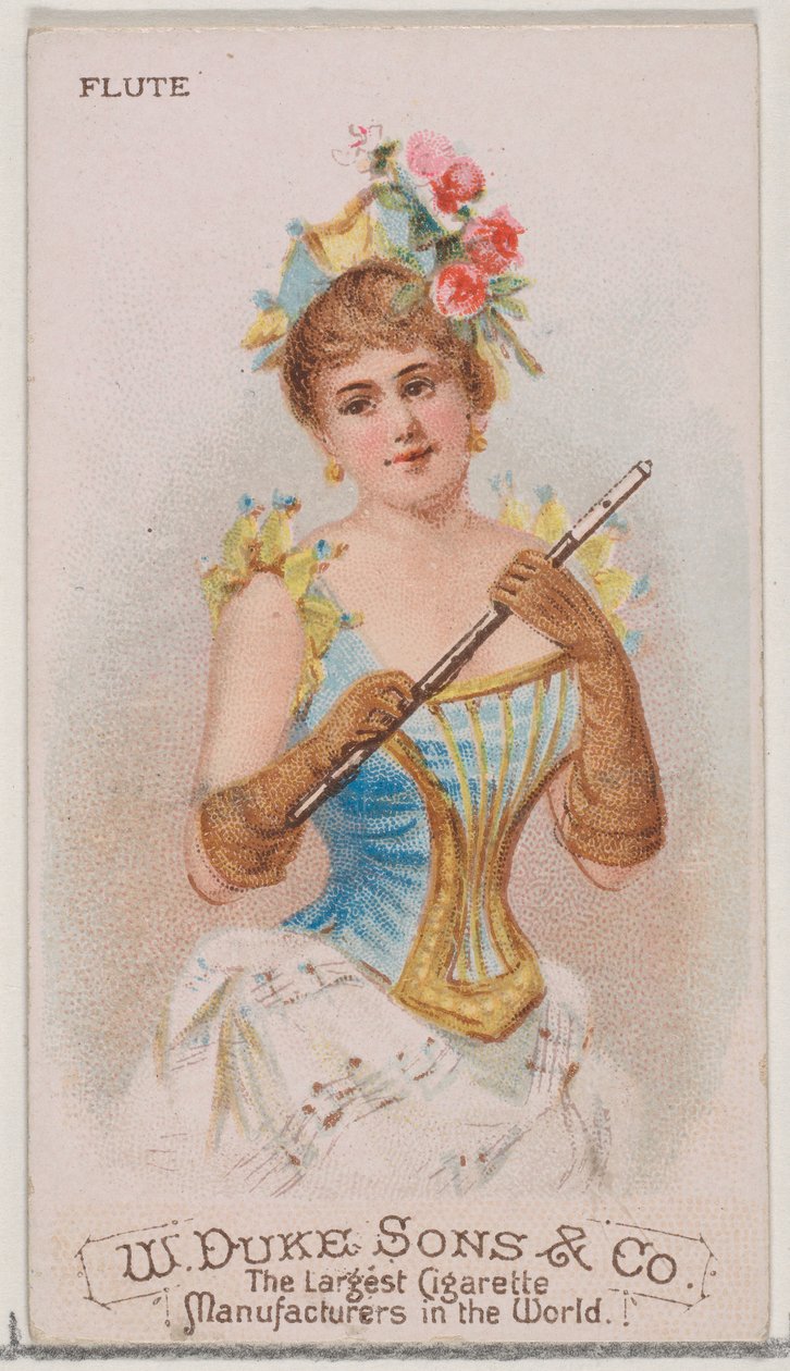 Flute, from the Musical Instruments series N82 for Duke brand cigarettes by Schumacher and Ettlinger