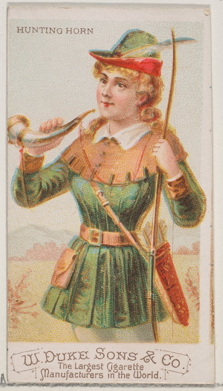 Hunting Horn, from the Musical Instruments series N82 for Duke brand cigarettes by Schumacher and Ettlinger