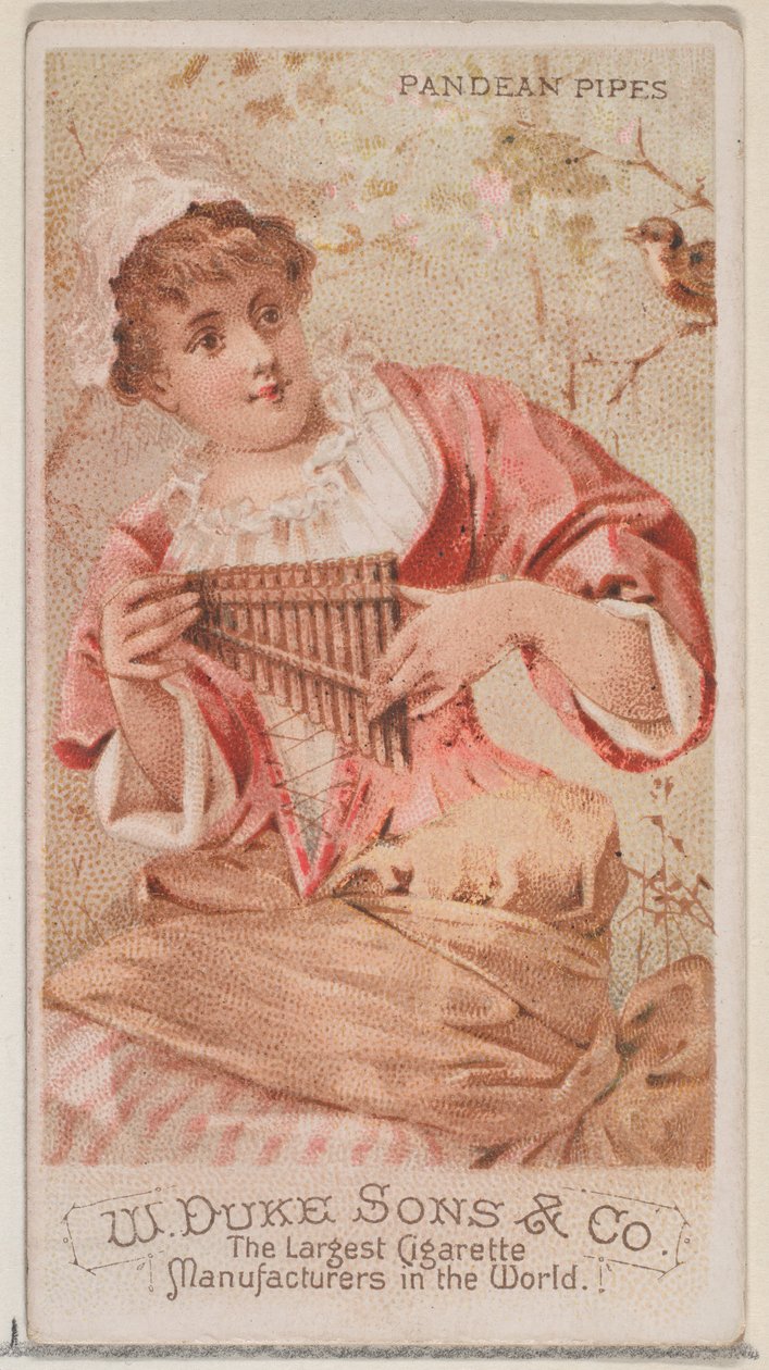 Pandean Pipes, from the Musical Instruments series N82 for Duke brand cigarettes by Schumacher and Ettlinger