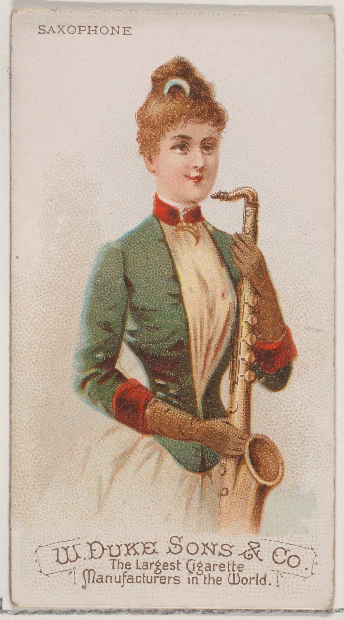 Saxophone, from the Musical Instruments series N82 for Duke brand cigarettes by Schumacher and Ettlinger