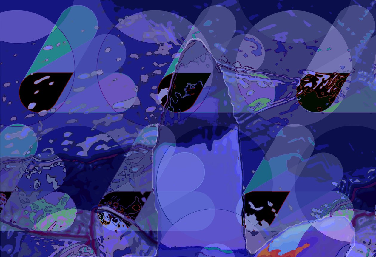 Water Lily Vert 1 Abstract by Scott J. Davis