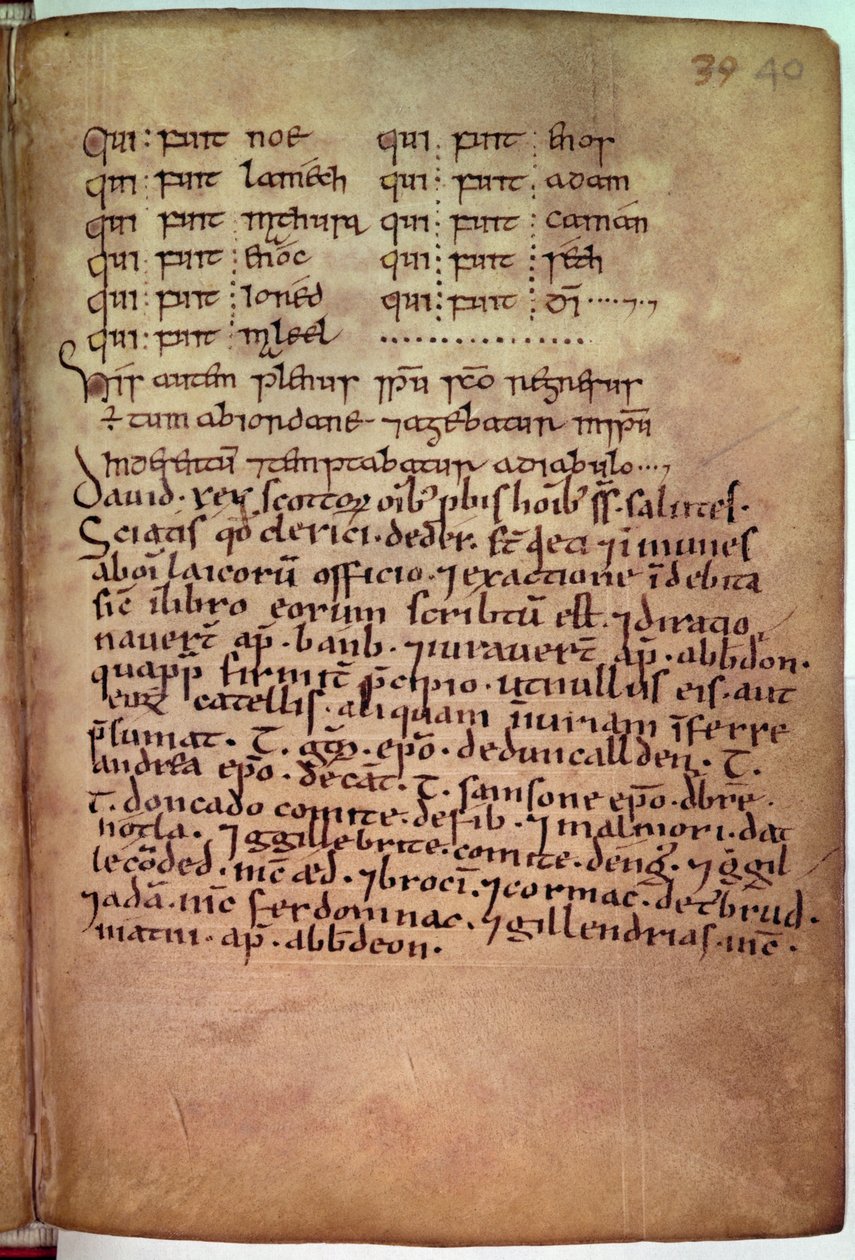Charter Issued to the Clerics of Deer, by King David from 
