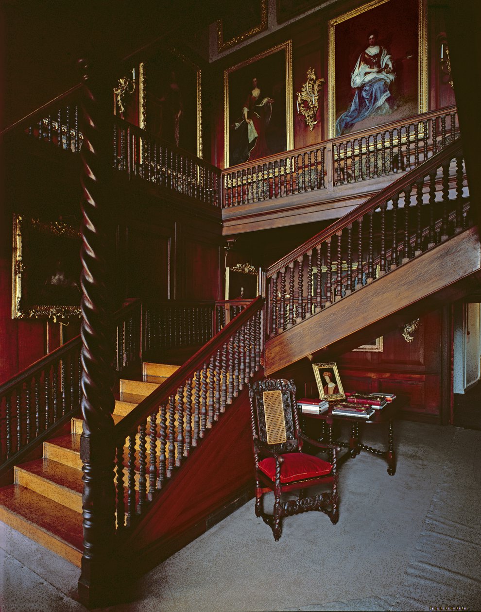 View of the staircase, built between 1679-91 by Scottish School