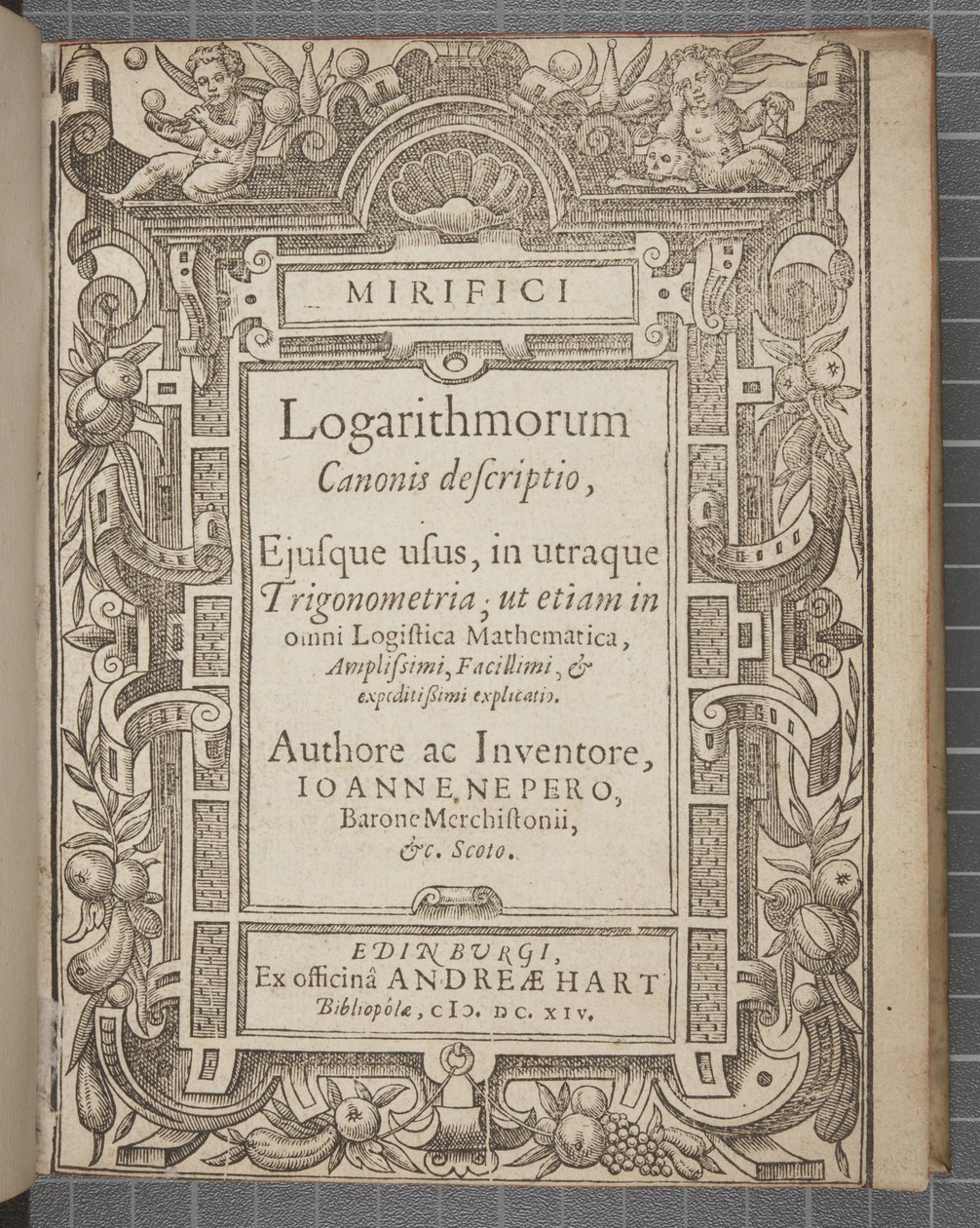 Title Page of Mirifici Logarithmorum Canonis Descriptio by Scottish School