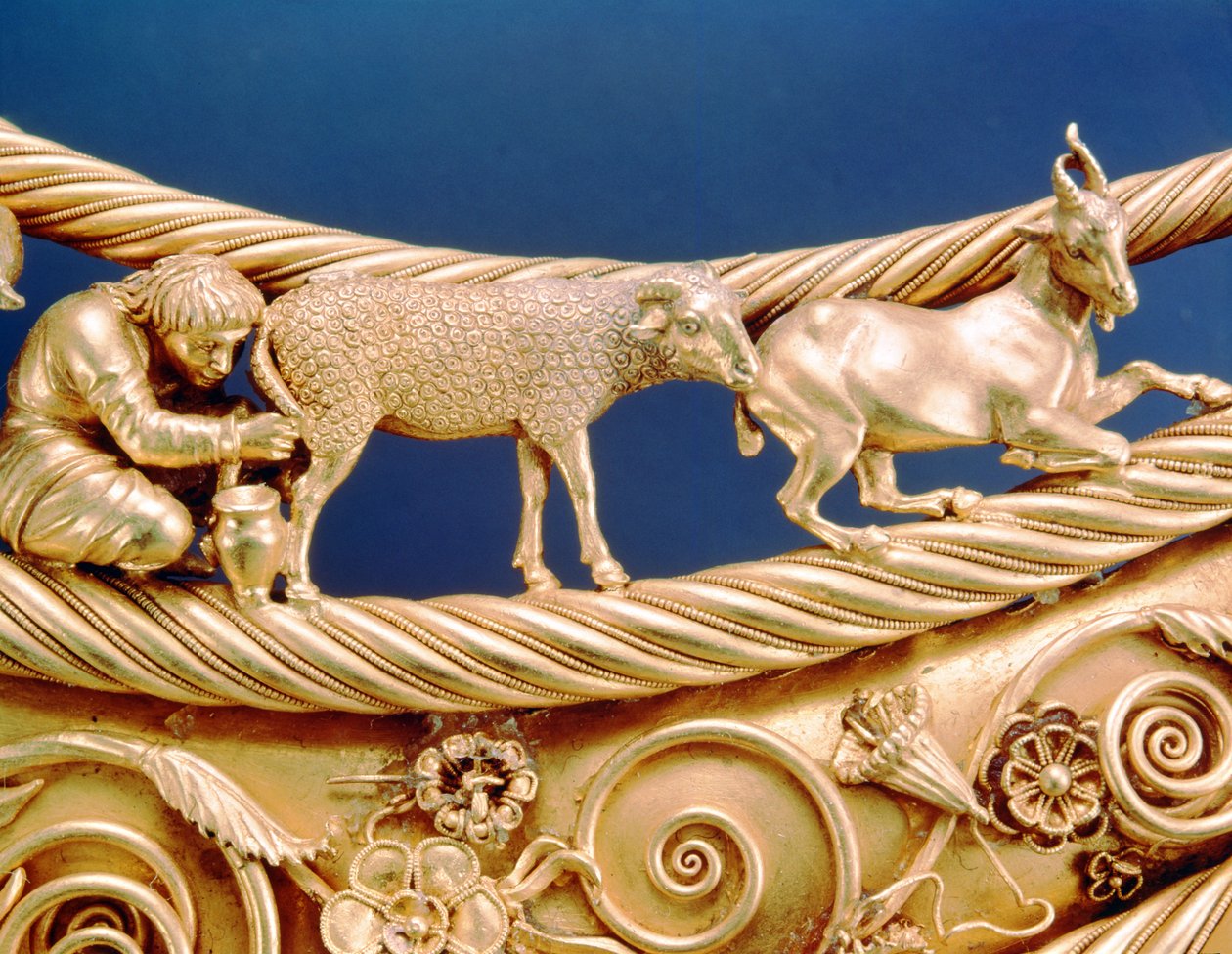 Scythian Milking a Ewe (detail) by Scythian