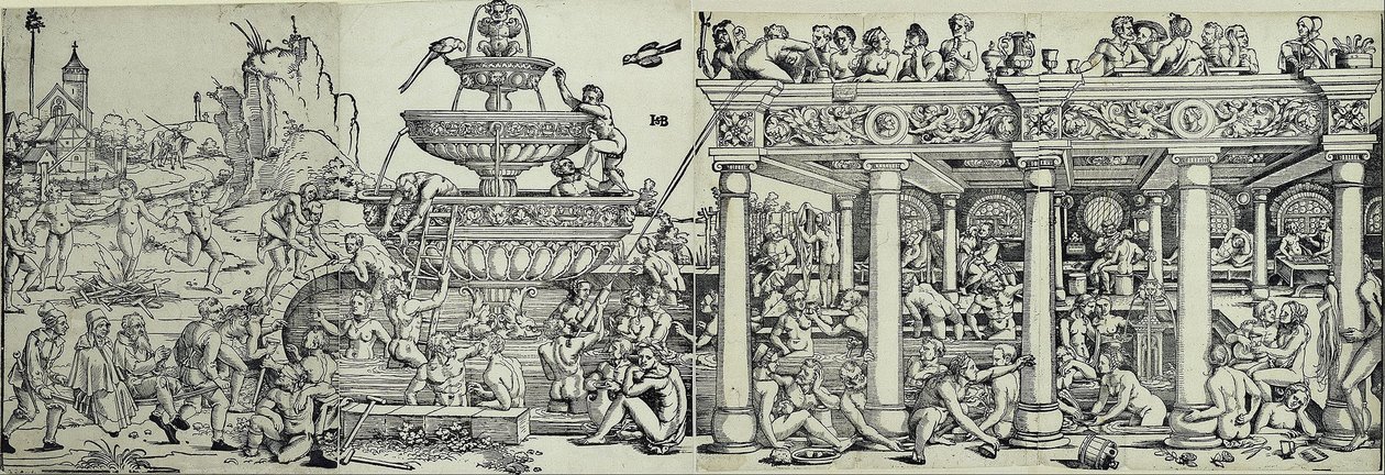 Fountain of Youth and Bathhouse by Hans Sebald Beham