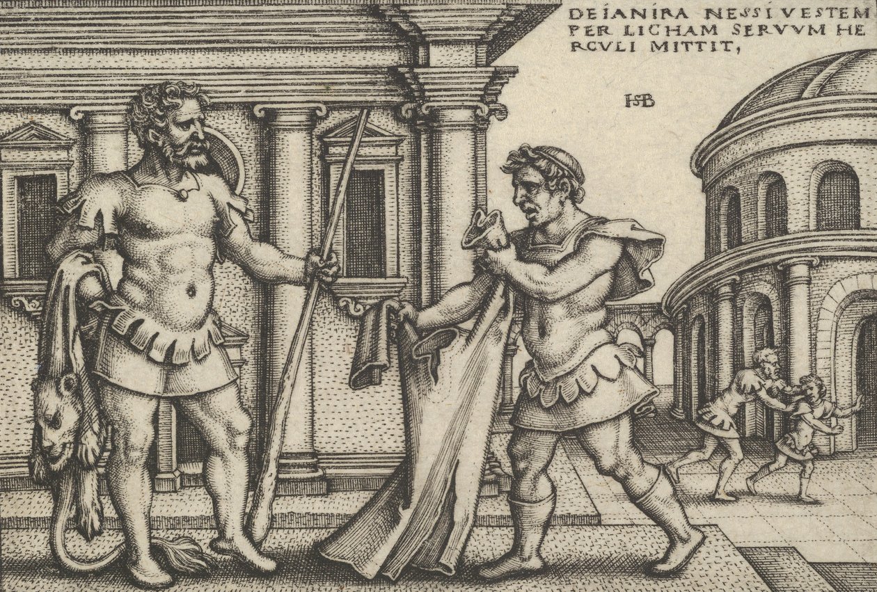 Lichas Bringing the Garment of Nessus to Hercules, from The Labors of Hercules by Sebald Beham