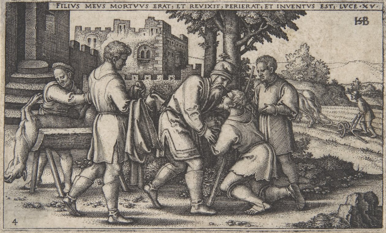 Return of the Prodigal Son, from The History of the Prodigal Son by Sebald Beham